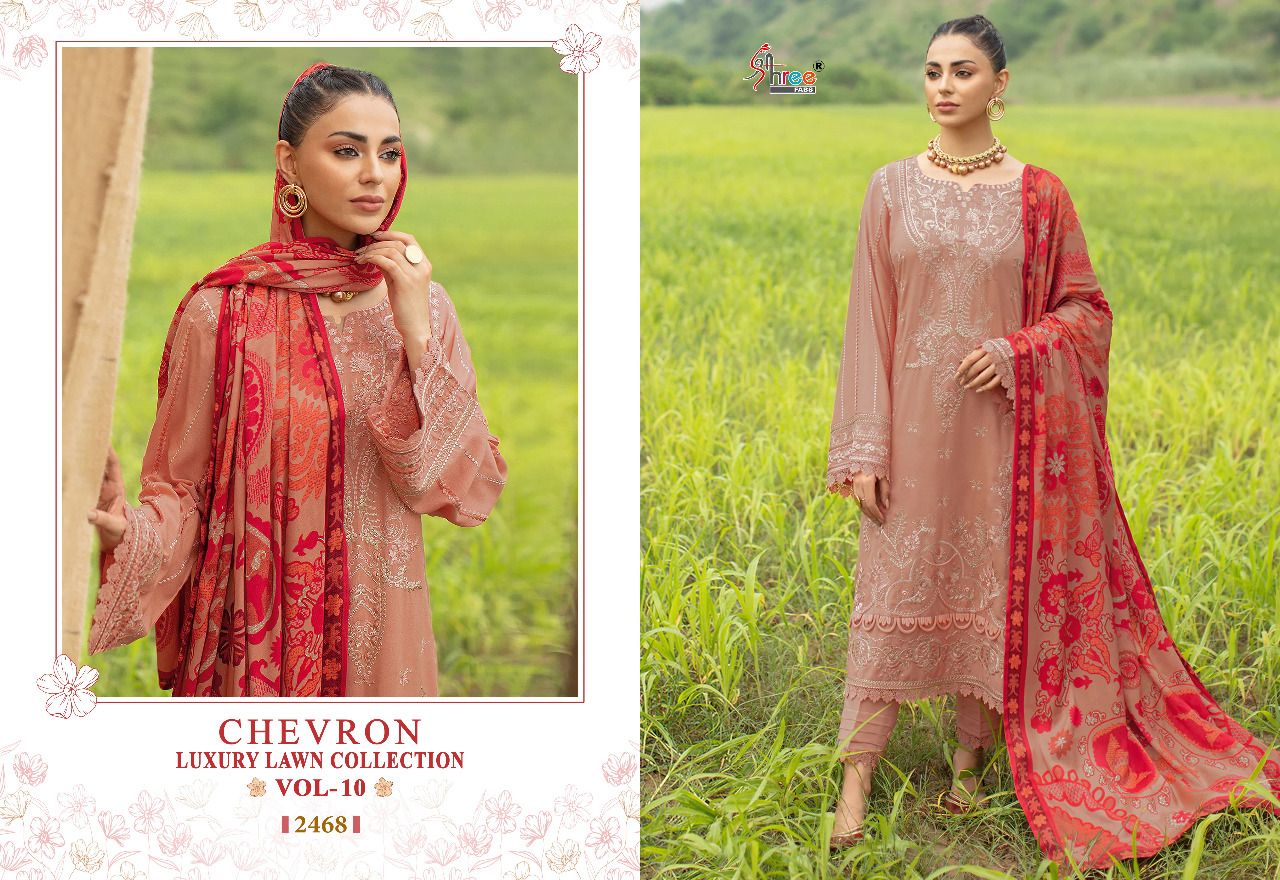 Shree Chevron Luxury Law 10 Wholesale Pakistani Salwar Suits Catalog
